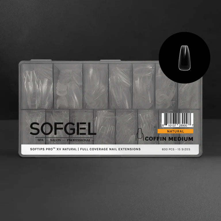 SOFTIPS PRO™ XV NATURAL - COFFIN MEDIUM