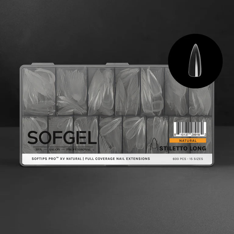 SOFTIPS PRO™ XV NATURAL - STILETTO LONG