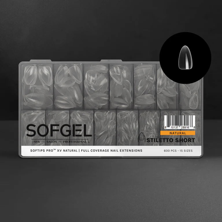 SOFTIPS PRO™ XV NATURAL - STILETTO SHORT