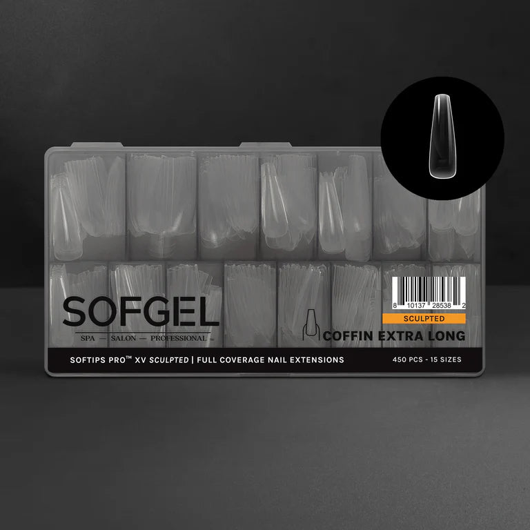 SOFTIPS PRO™ XV SCULPTED - COFFIN EXTRA LONG
