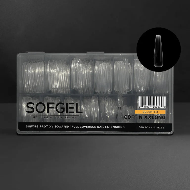 SOFTIPS PRO™ XV SCULPTED - COFFIN EXTRA EXTRA LONG