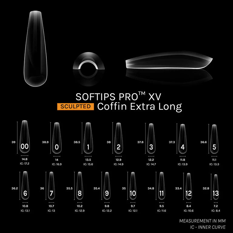 SOFTIPS PRO™ XV SCULPTED - COFFIN EXTRA LONG